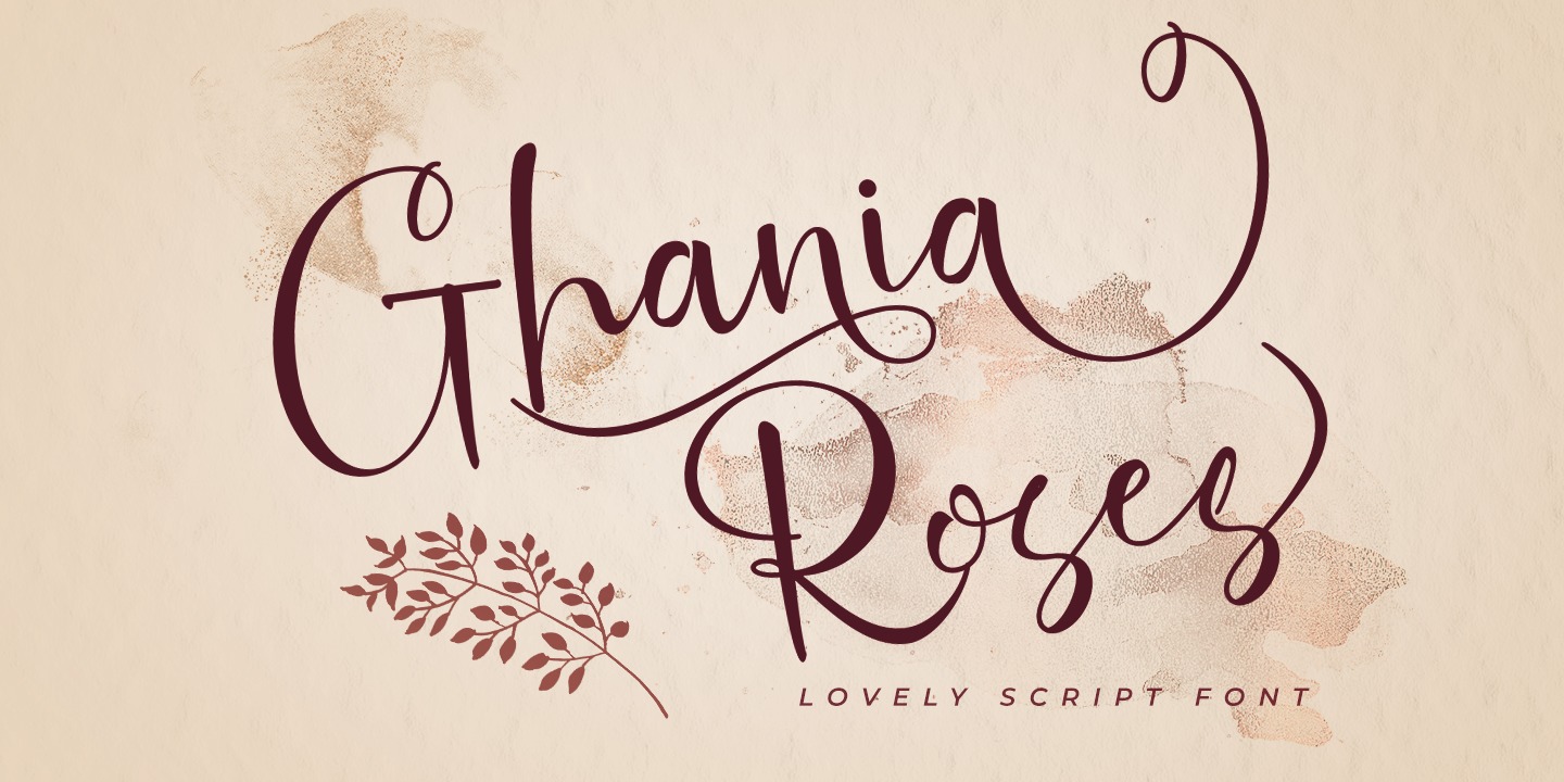Przykładowa czcionka Ghania Roses #1